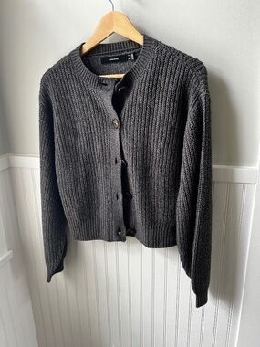 Gray Cardigan Sweater